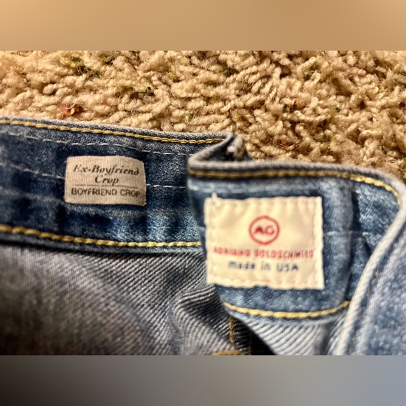 AG Women's Denim | South Gate Distressed "The Boyfriend Crop" Blue Jeans size 26 - Picture 11 of 12